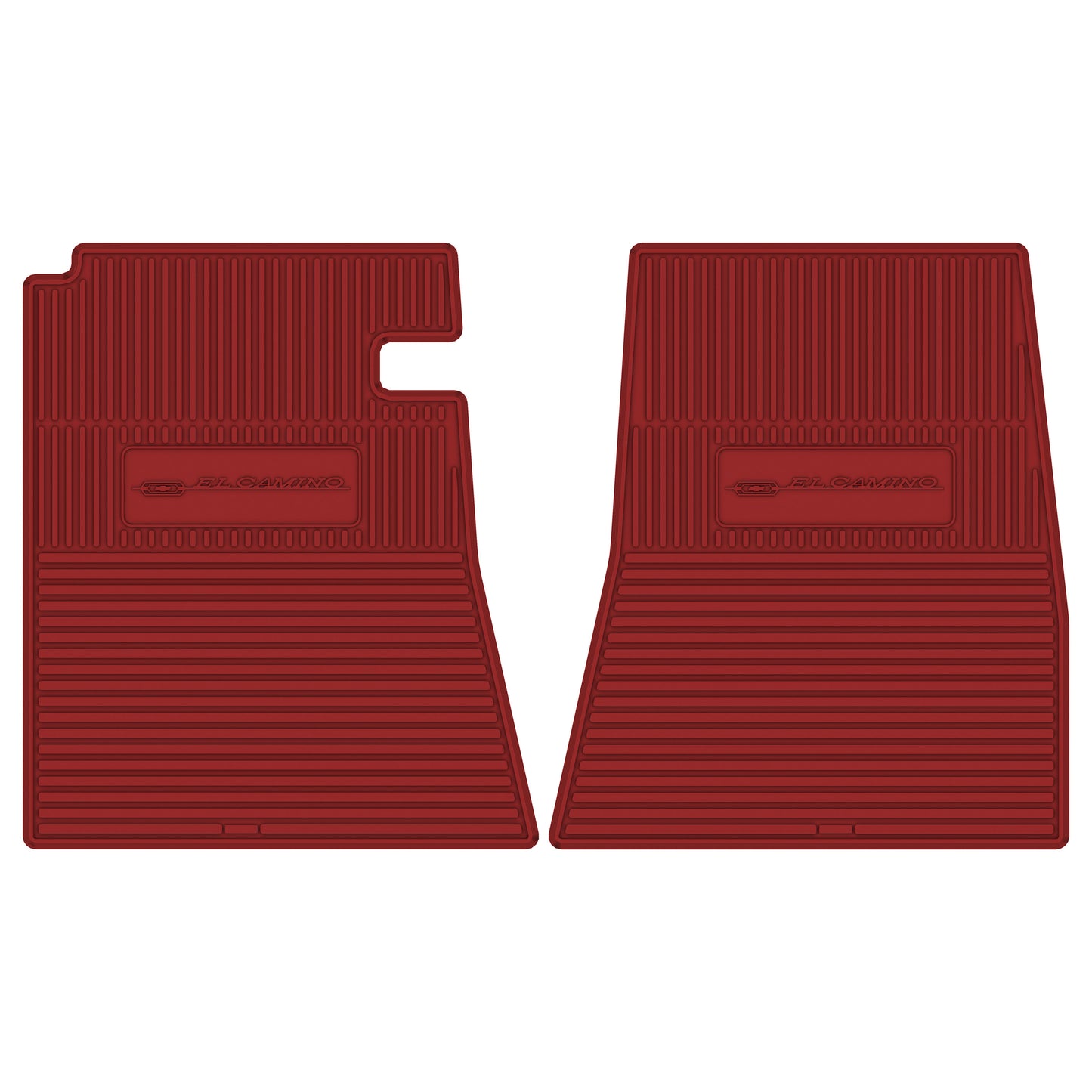 66 EL CAMINO W/ BOWTIE VINYL FLOORMAT - RED