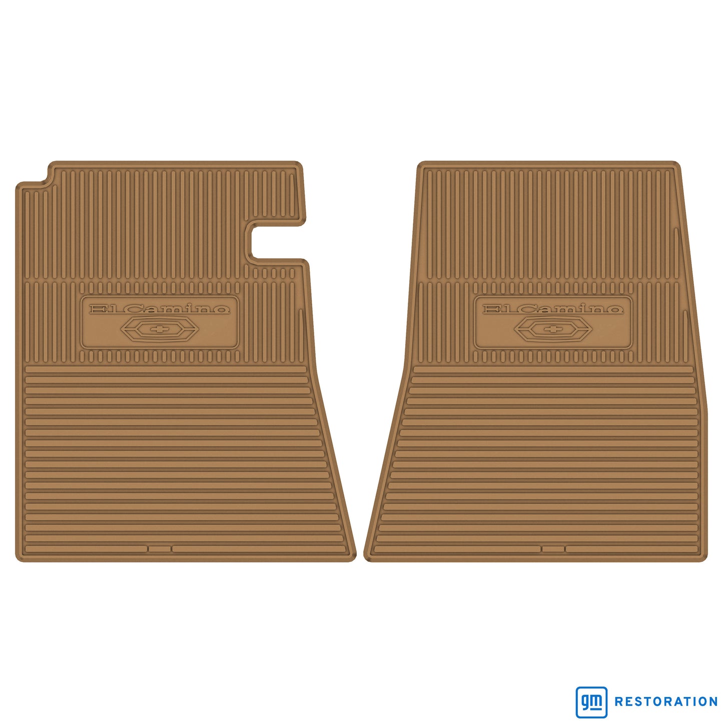 67 CHEVROLET 'EL CAMINO W/ BOWTIE' FLOOR MATS - GOLD