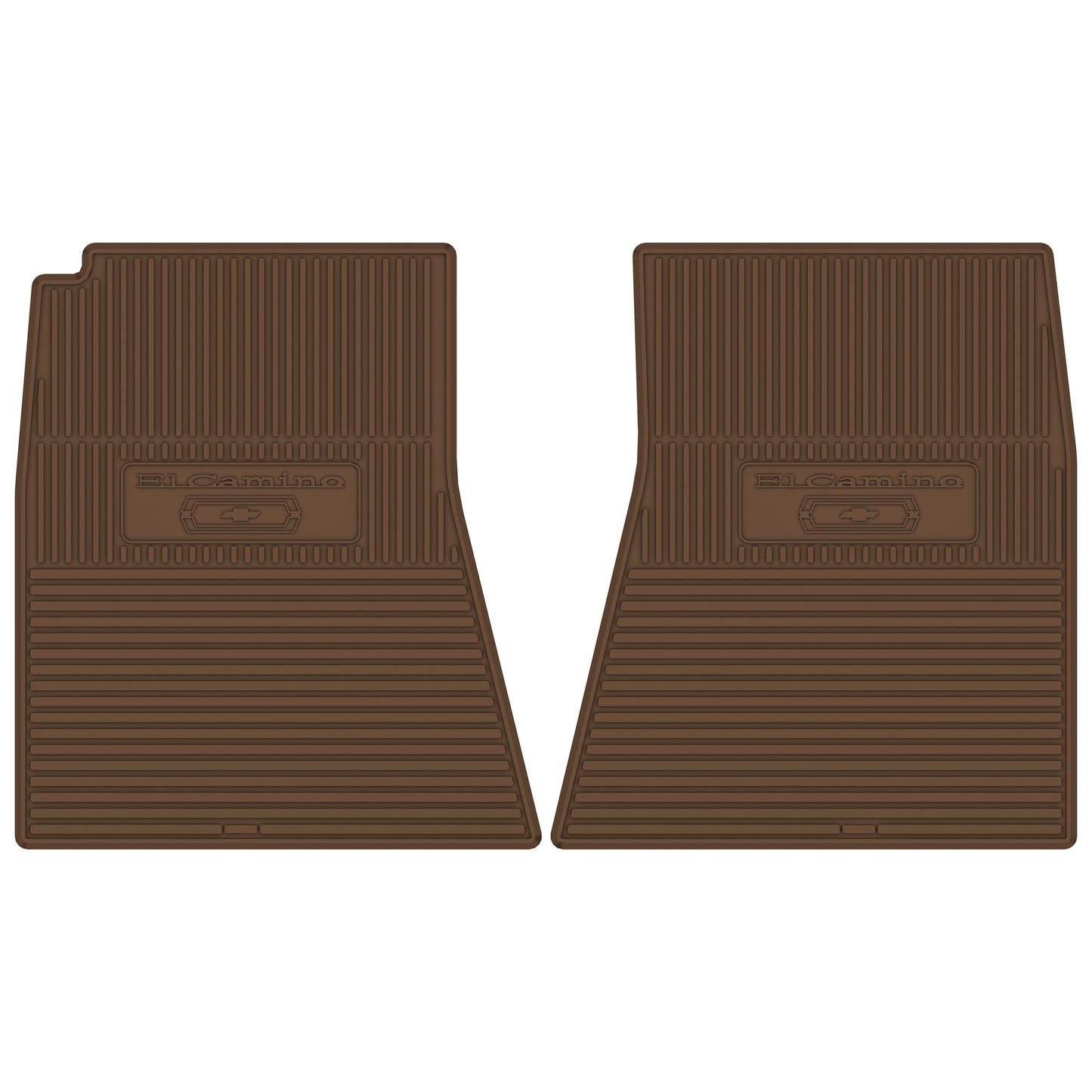 70 CHEVROLET 'EL CAMINO W/ BOWTIE' FLOOR MATS - SADDLE