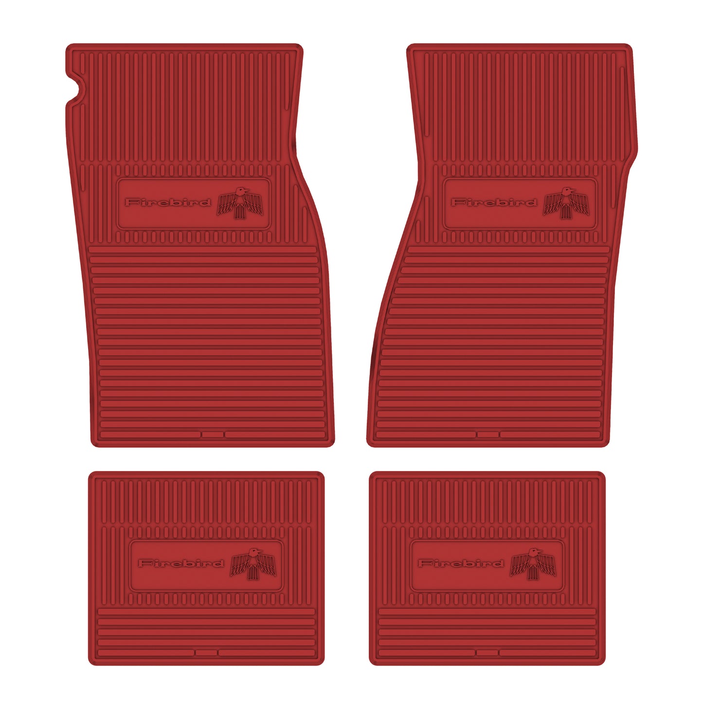 67-69 PONTIAC 'FIREBIRD' FLOOR MATS - BRIGHT RED