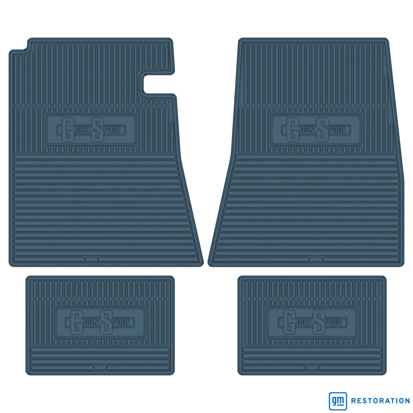 66 BUICK 'GRAN SPORT' FLOOR MATS - MEDIUM BLUE