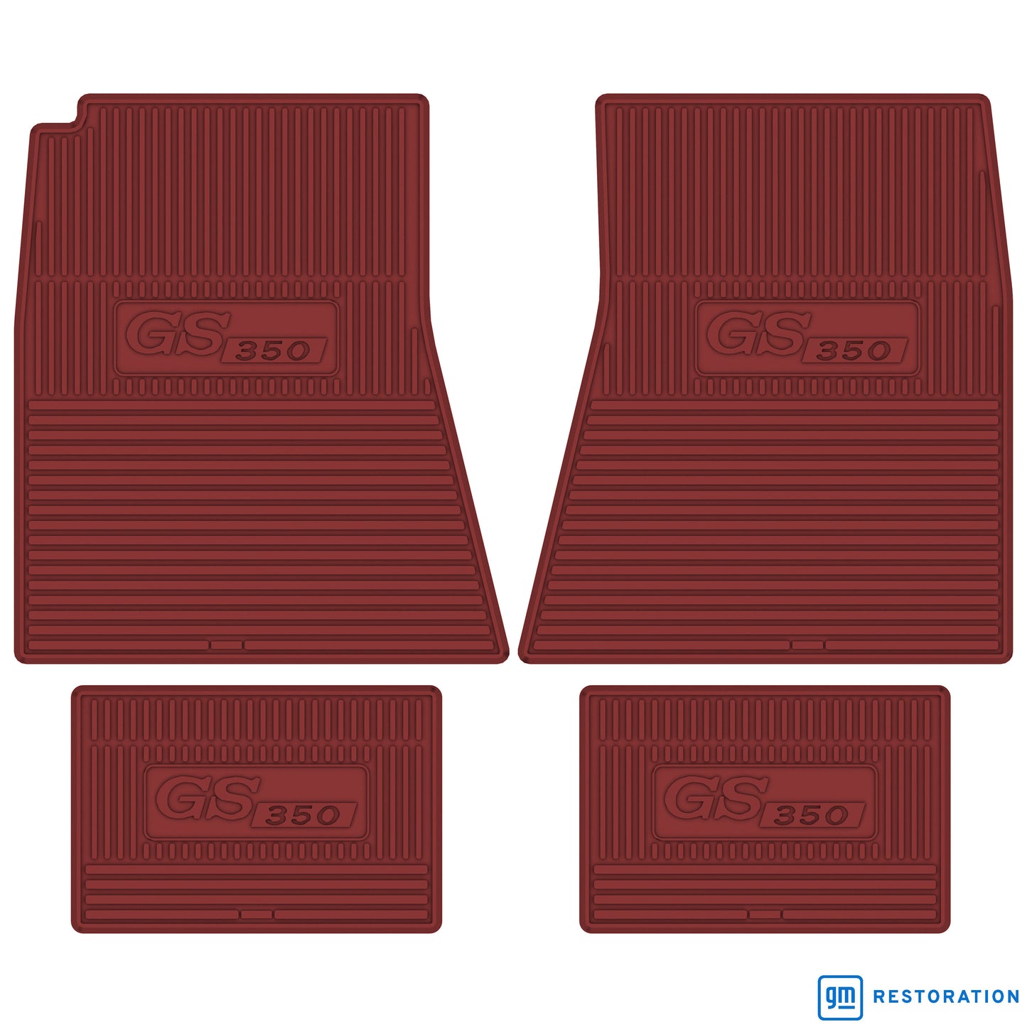 68-69 BUICK GRAN SPORT 'GS 350' FLOOR MATS - RED