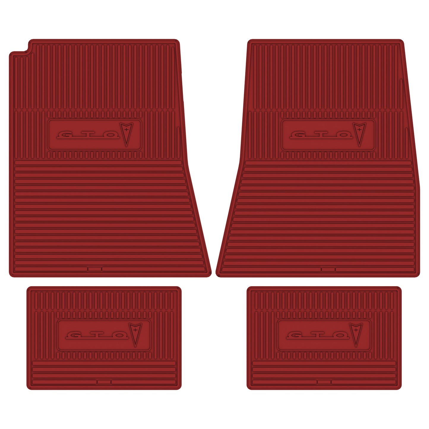 66-67 PONTIAC 'GTO' FLOOR MATS - RED