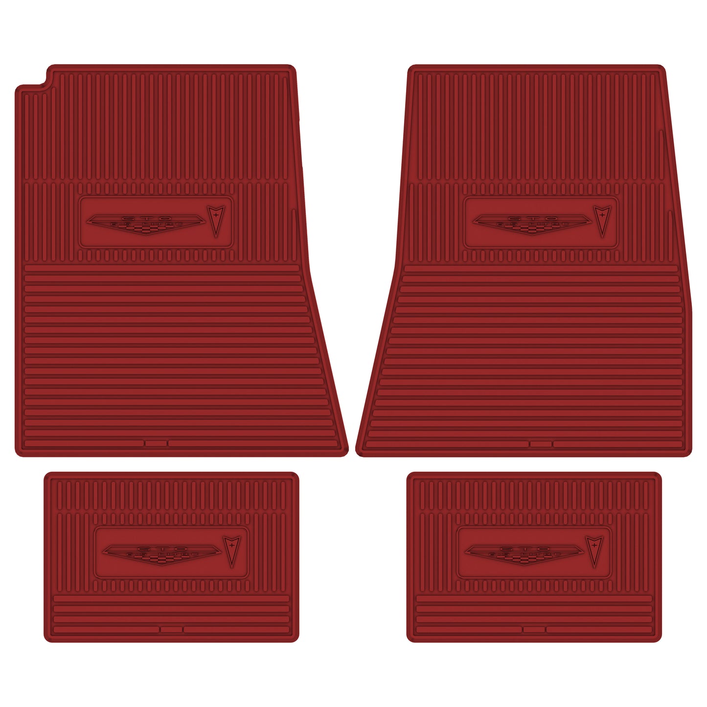 66/67 GTO 6.5 LITRE VINYL FLOORMATS - RED