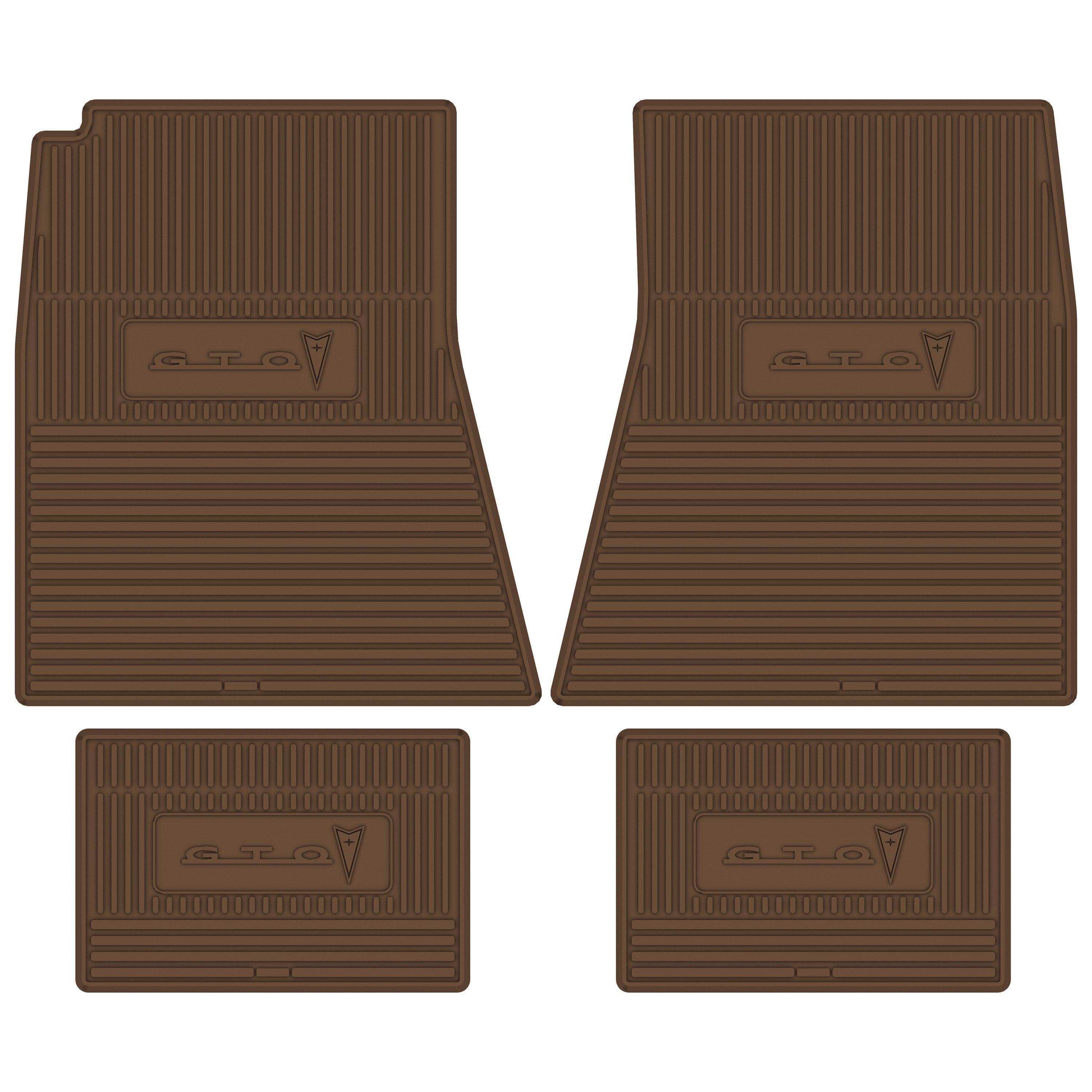 Lloyd Mats Velourtex Custom Embroidered Front Floor Mats – Pontiac GTO 1968-1972 – Choose Logo & Carpet Color