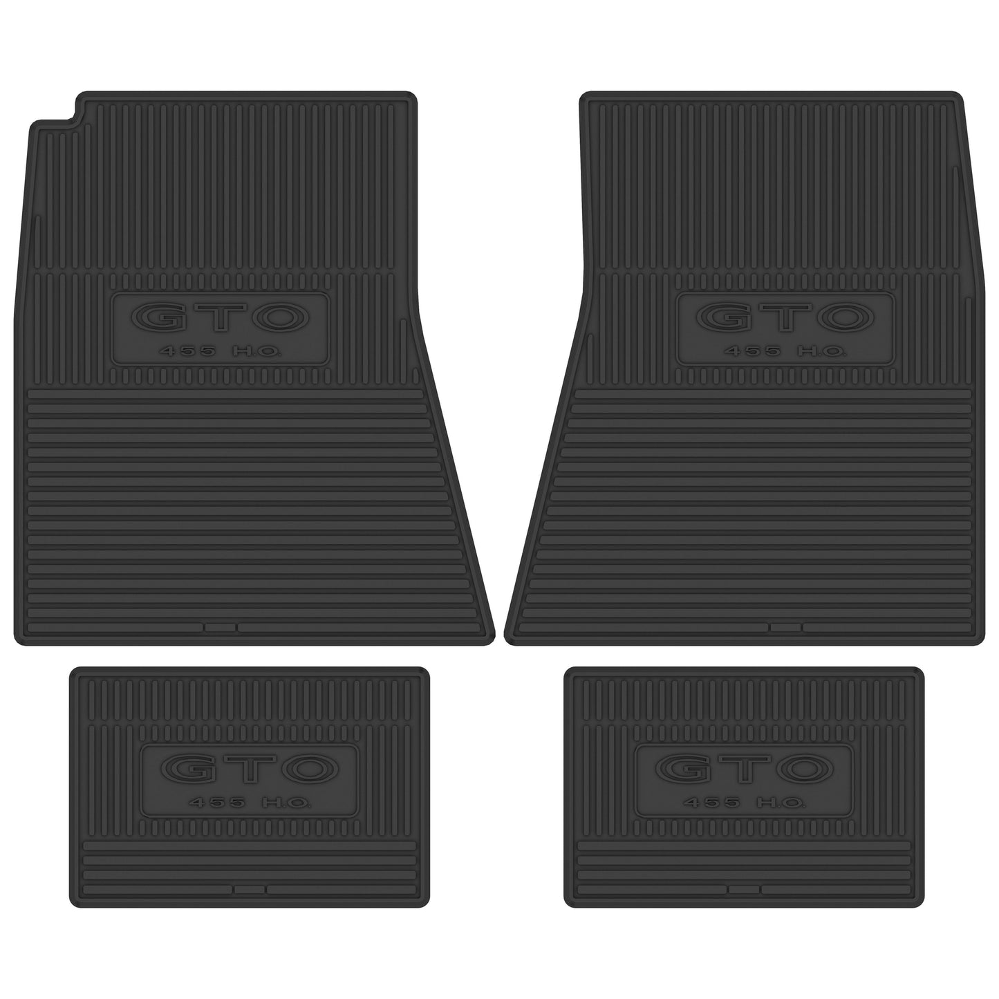 70-72 PONTIAC 'GTO 455 HO' FLOOR MATS - BLACK
