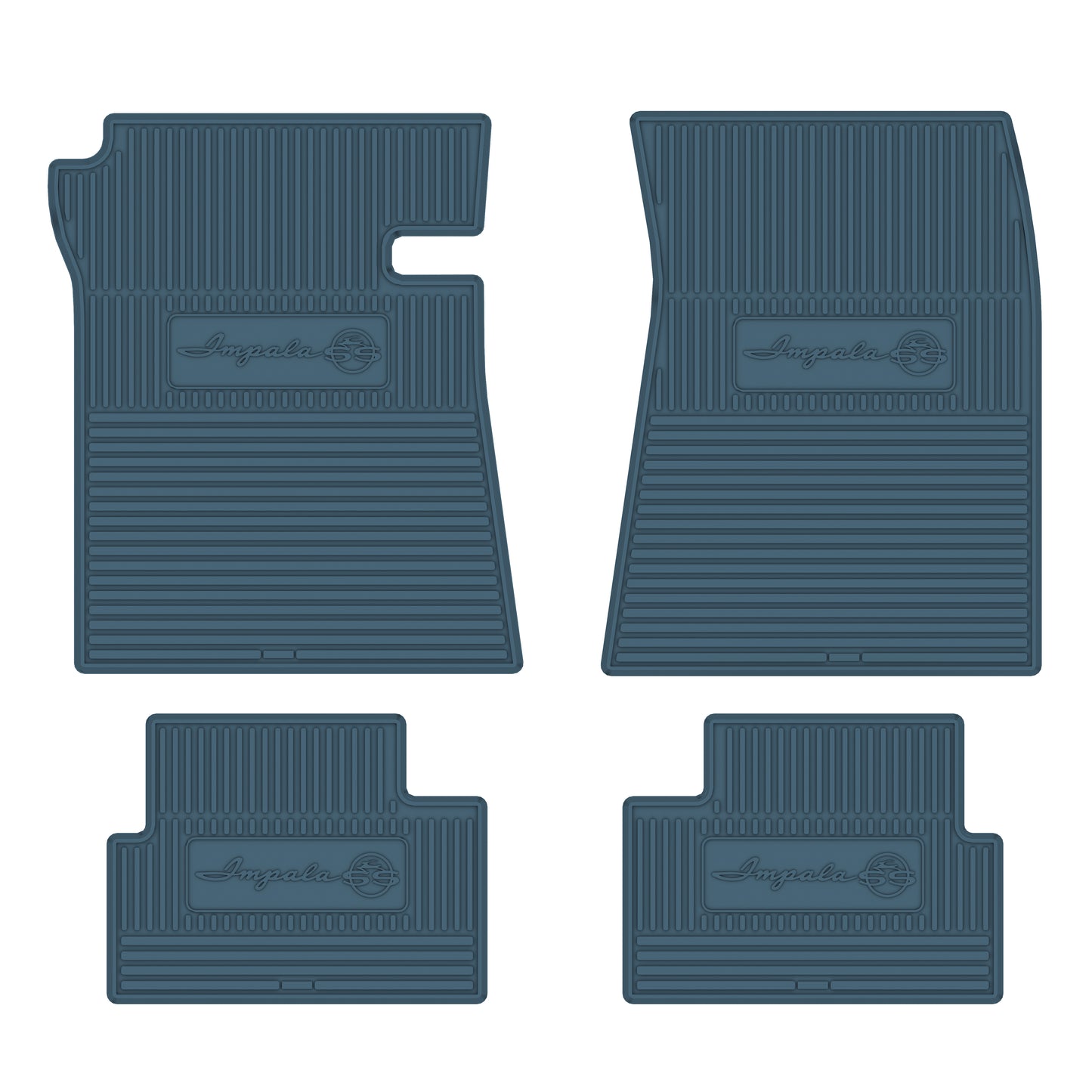 62 CHEVROLET 'IMPALA SS' FLOOR MATS - MEDIUM BLUE