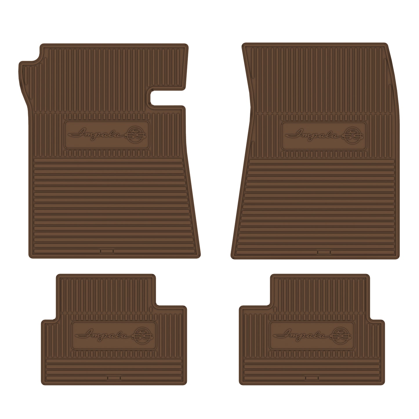 62 CHEVROLET 'IMPALA SS' FLOOR MATS - SADDLE