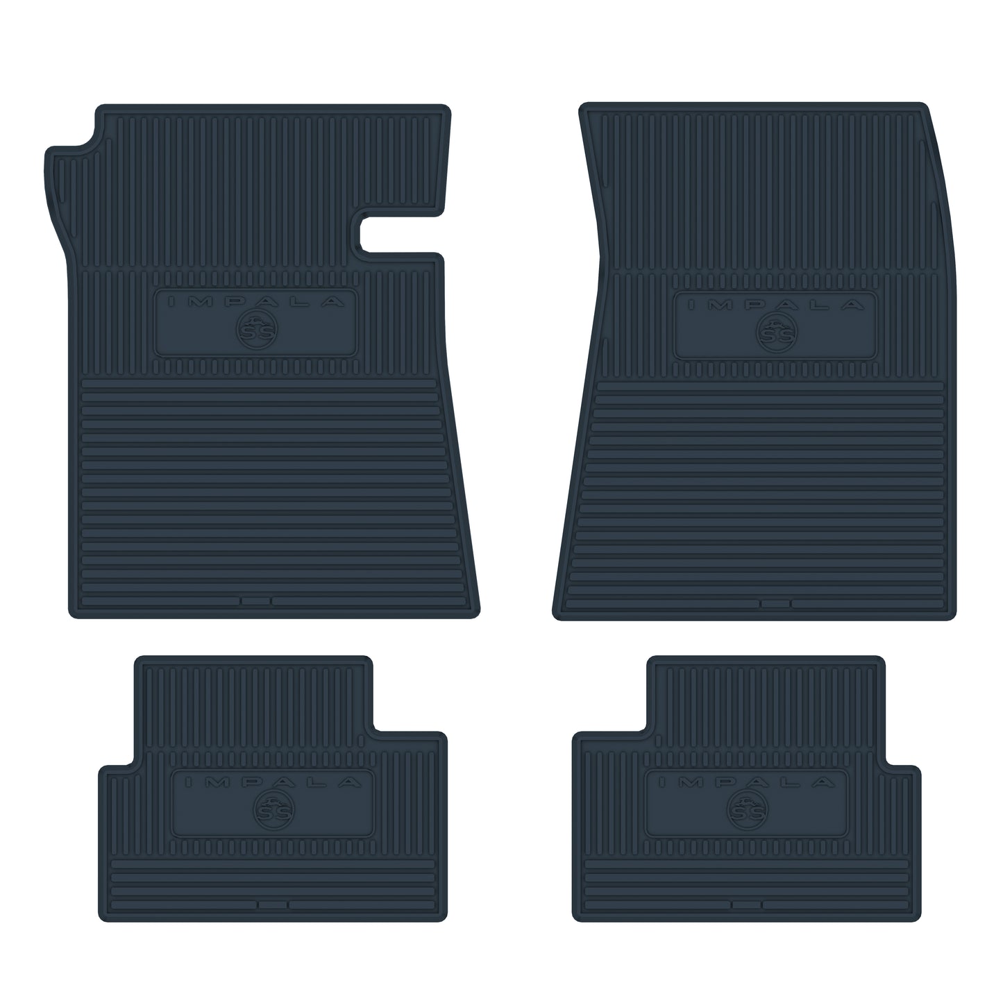 63 CHEVROLET 'IMPALA SS' FLOOR MATS - DARK BLUE