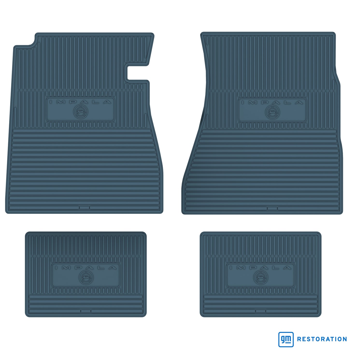 65-66 CHEVROLET 'IMPALA' FLOOR MATS - MEDIUM BLUE