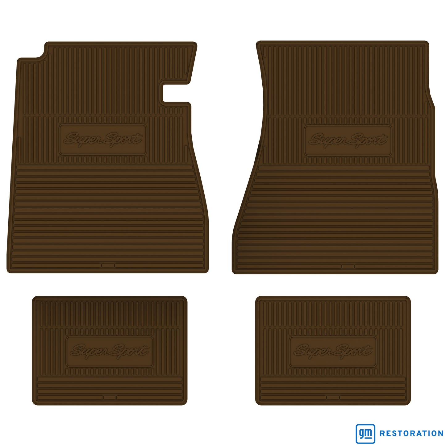 65-66 CHEVROLET 'IMPALA SS' FLOOR MATS - DARK SADDLE