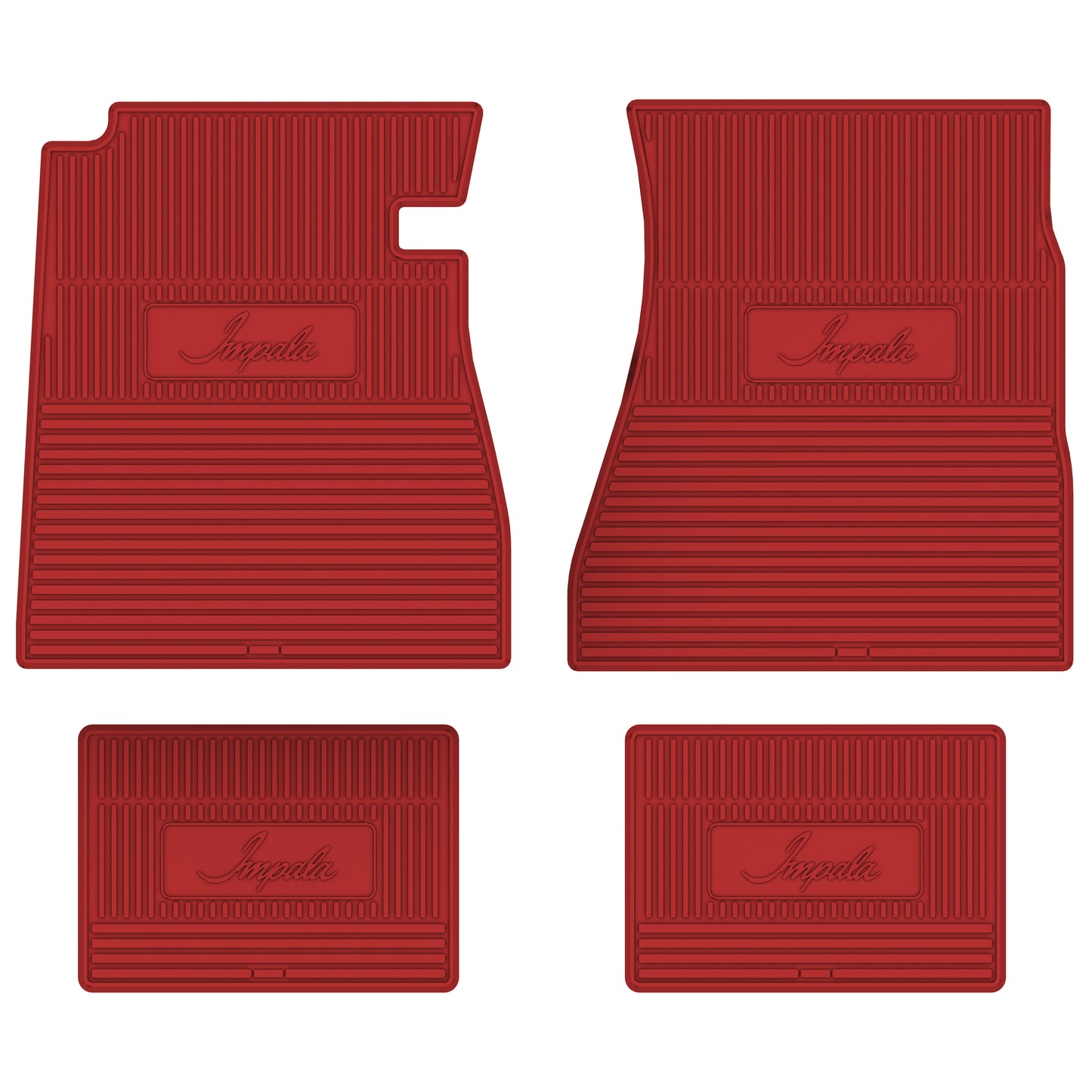 69-70 CHEVROLET 'IMPALA' FLOOR MATS - BRIGHT RED