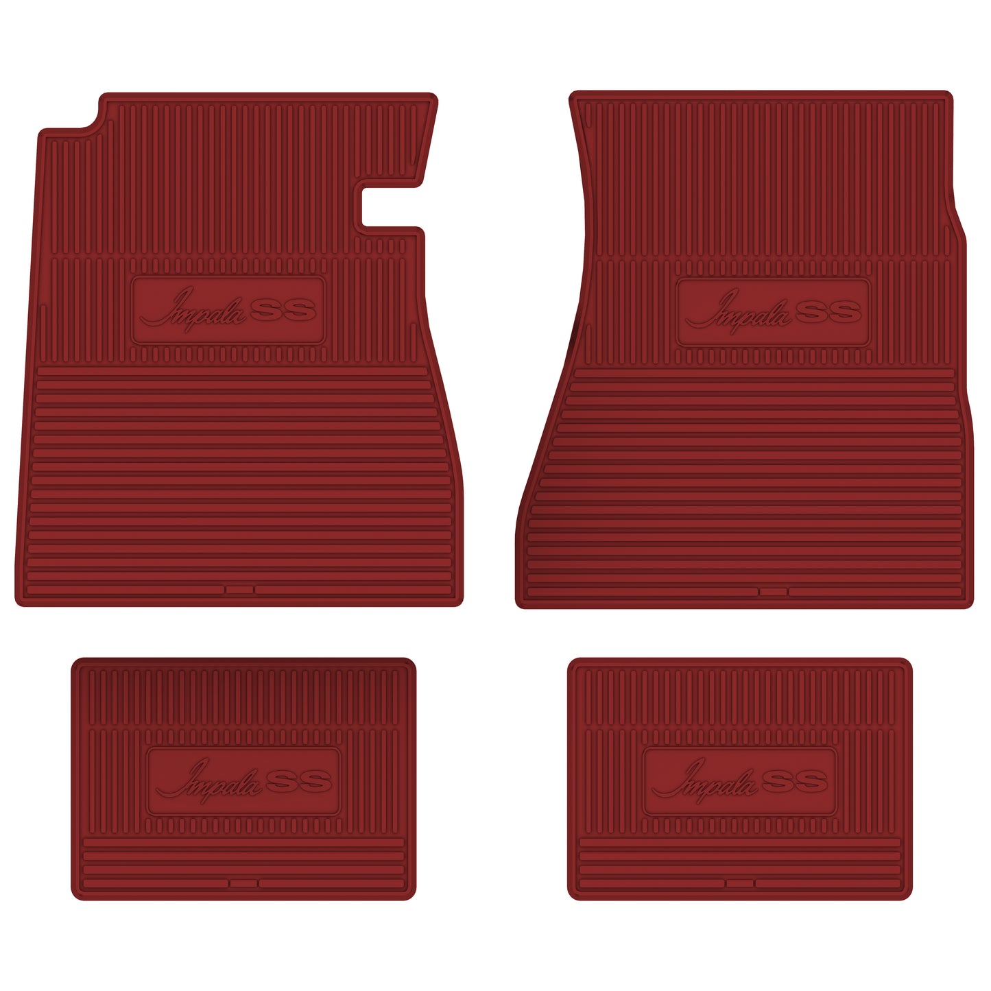 69 CHEVROLET 'IMPALA SS' FLOOR MATS - RED