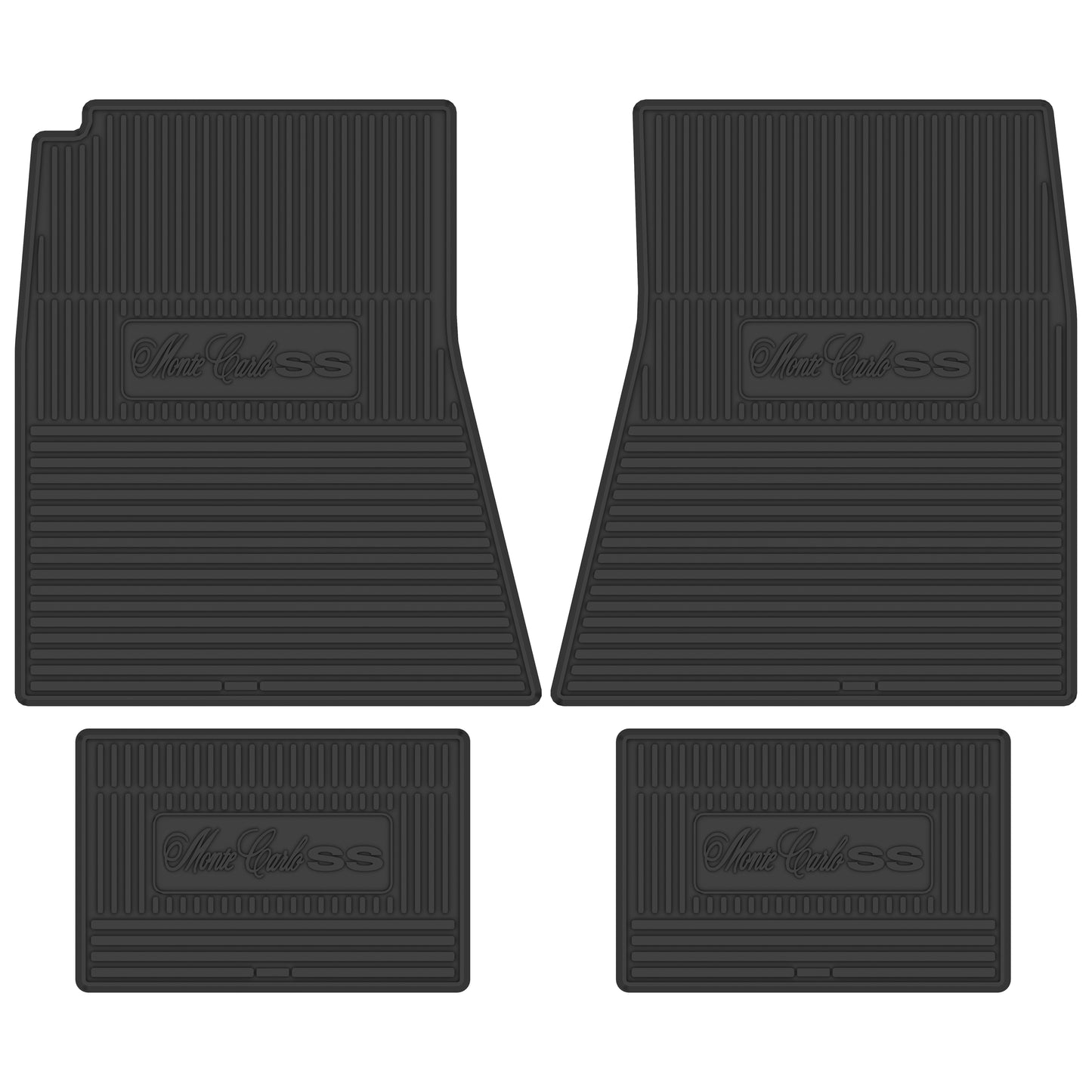 70-72 CHEVROLET 'MONTE CARLO SS' FLOOR MATS - BLACK