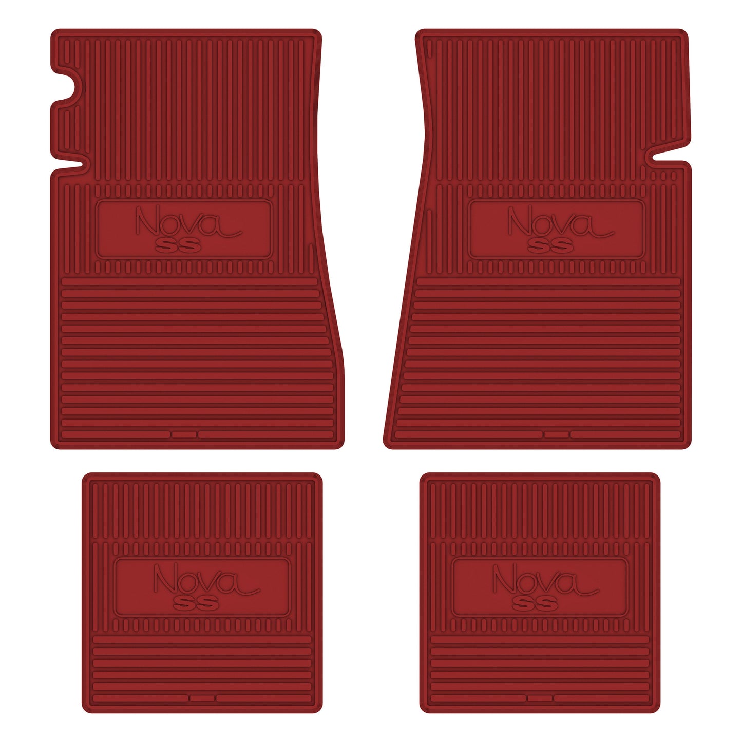 68-74 CHEVROLET 'NOVA SS' FLOOR MATS - RED