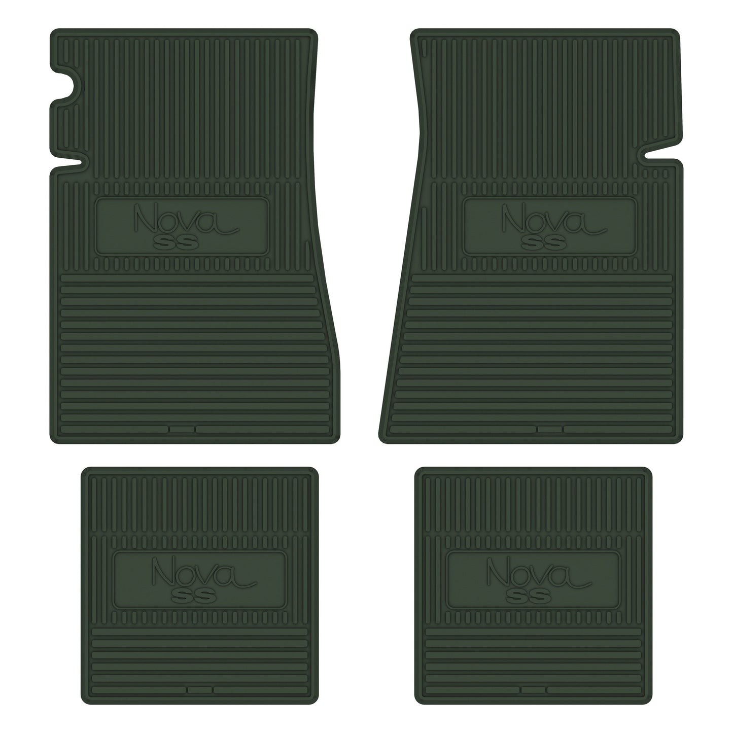 68-74 CHEVROLET 'NOVA SS' FLOOR MATS - GREEN