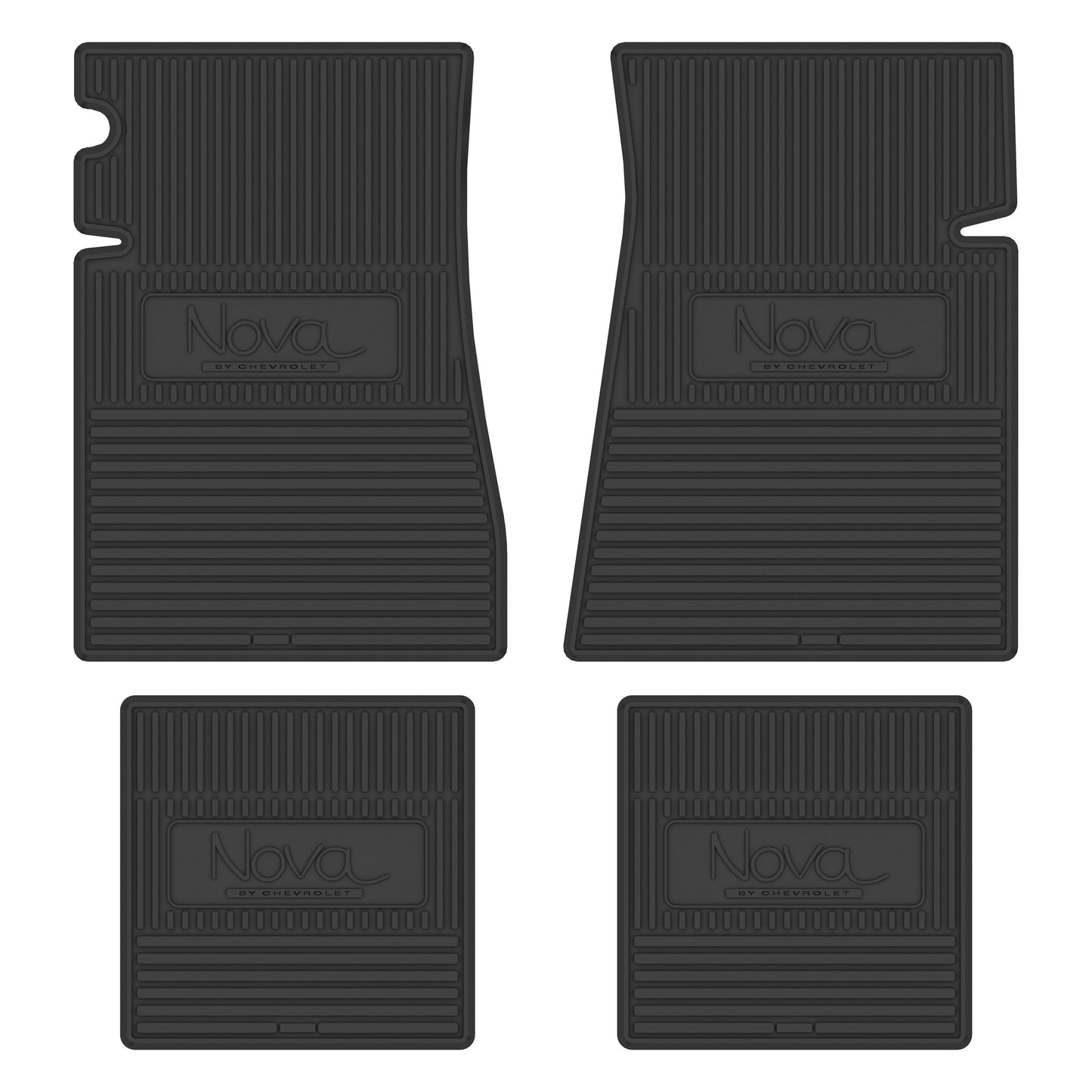 68-74 CHEVROLET "NOVA BY CHEVROLET" FLOOR MATS - BLACK