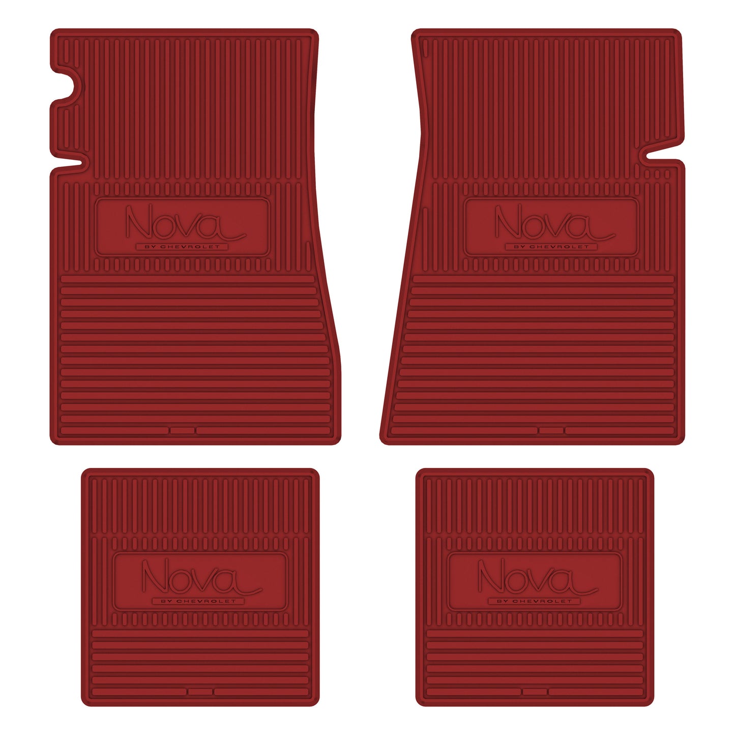 68-74 CHEVROLET "NOVA BY CHEVROLET" FLOOR MATS - RED