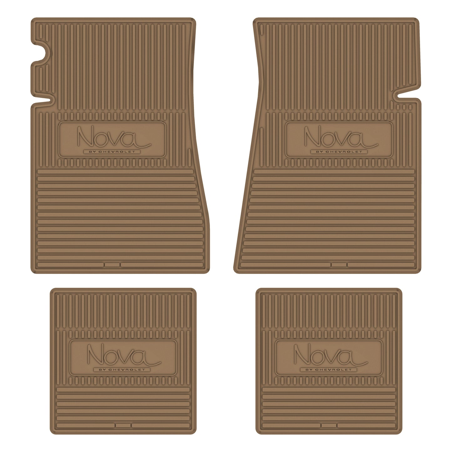 68-74 CHEVROLET "NOVA BY CHEVROLET" FLOOR MATS - TAN