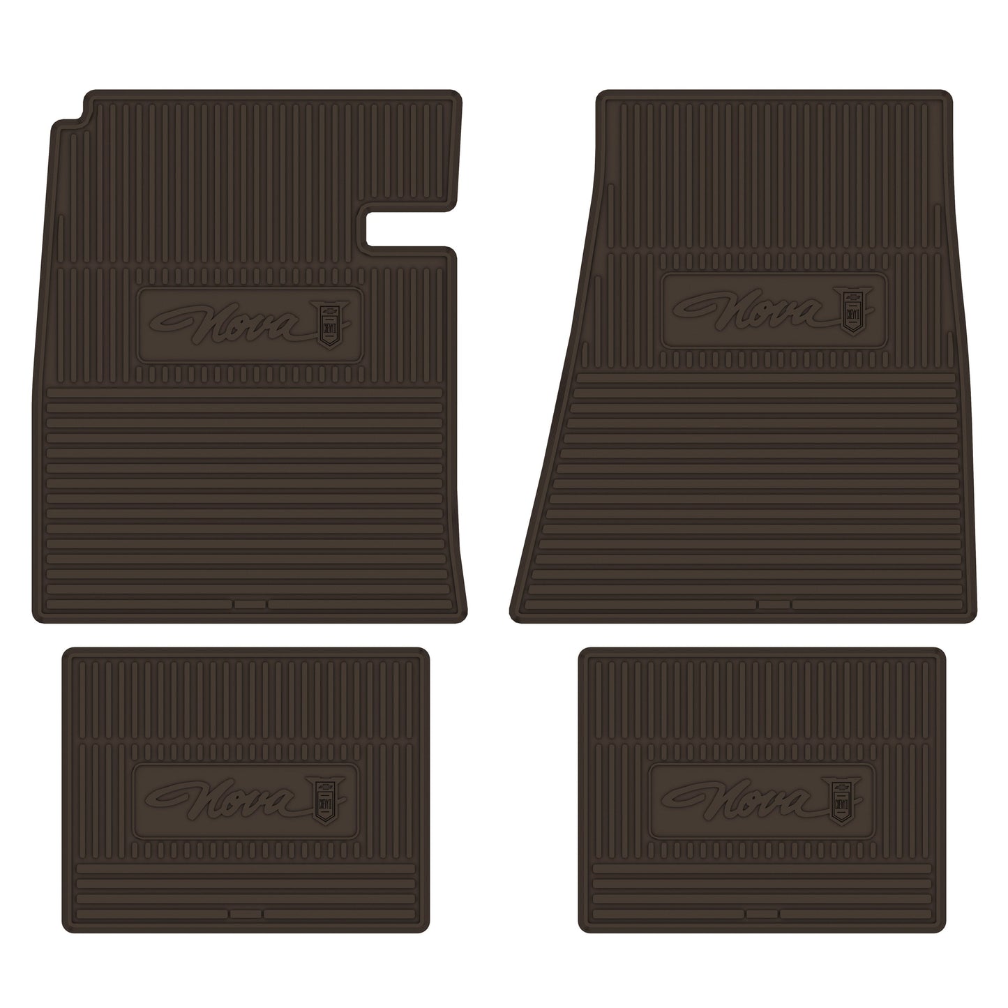 65 CHEVROLET 'NOVA' FLOOR MATS - BROWN