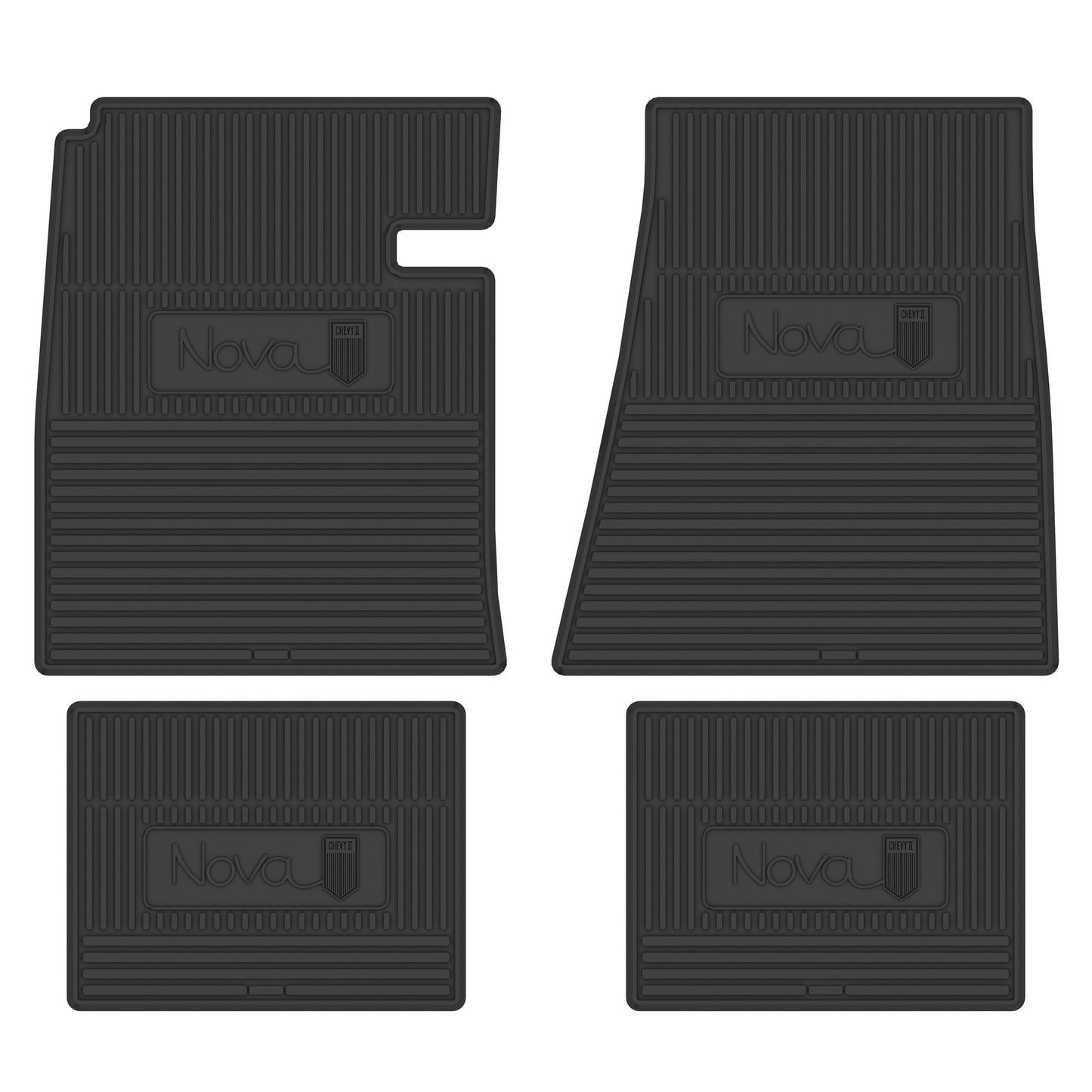 66-67 CHEVROLET 'NOVA' FLOOR MATS - BLACK