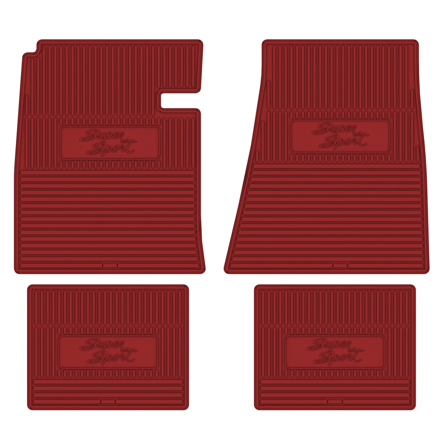 66-67 CHEVROLET 'NOVA SS' FLOOR MATS - RED