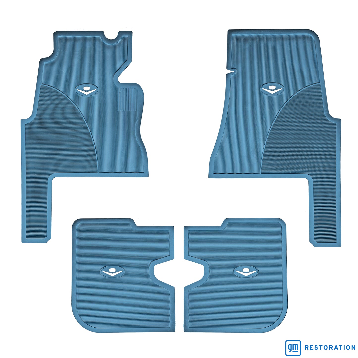 59-60 CADILLAC 'ORIGINAL REPRODUCTION' 4-DOOR FLOOR MATS - MEDIUM BLUE