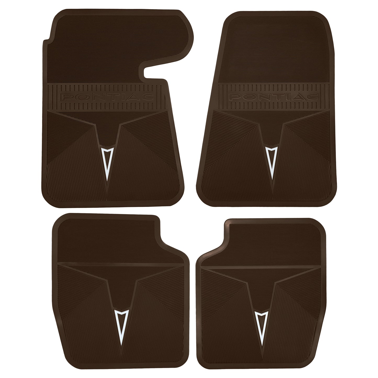 66-67 PONTIAC BONNEVILLE/CATALINA/GRAND PRIX ORIGINAL REPRODUCTION' FLOOR MATS - BROWN