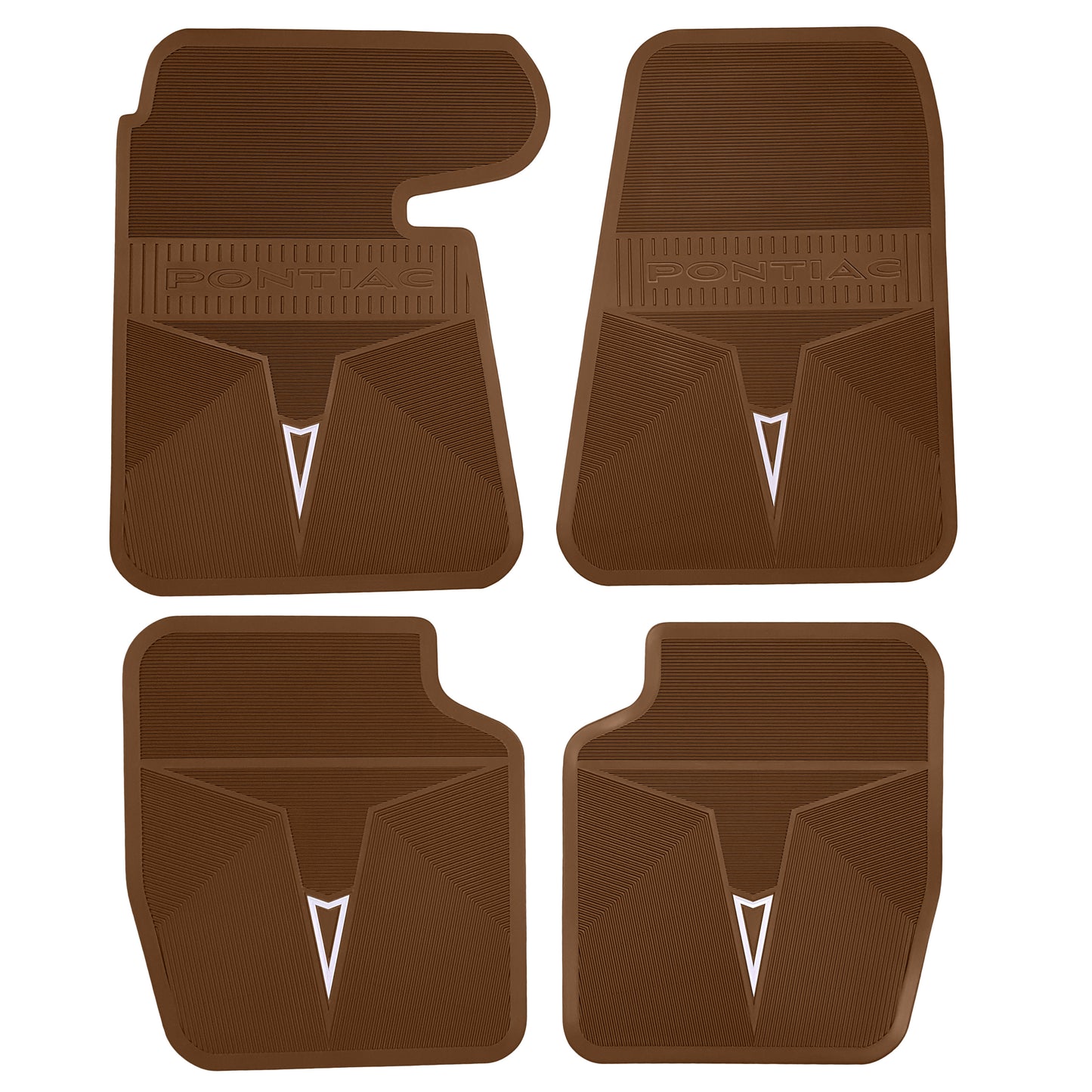68-70 PONTIAC BONNEVILLE/CATALINA & 68 GRAND PRIX ORIGINAL REPRODUCTION' FLOOR MATS - SADDLE