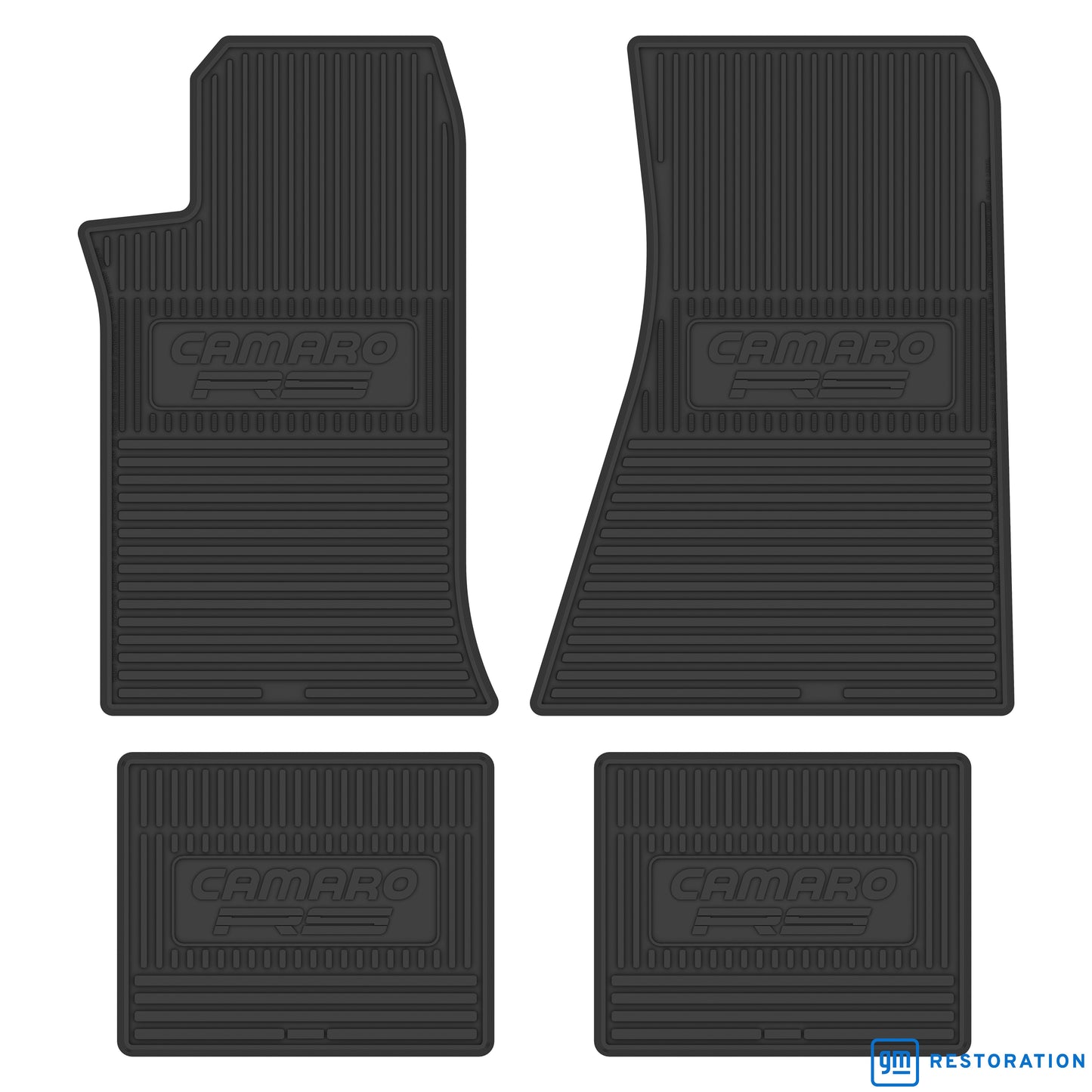 89-92 CHEVROLET 'CAMARO RS' FLOOR MATS - BLACK
