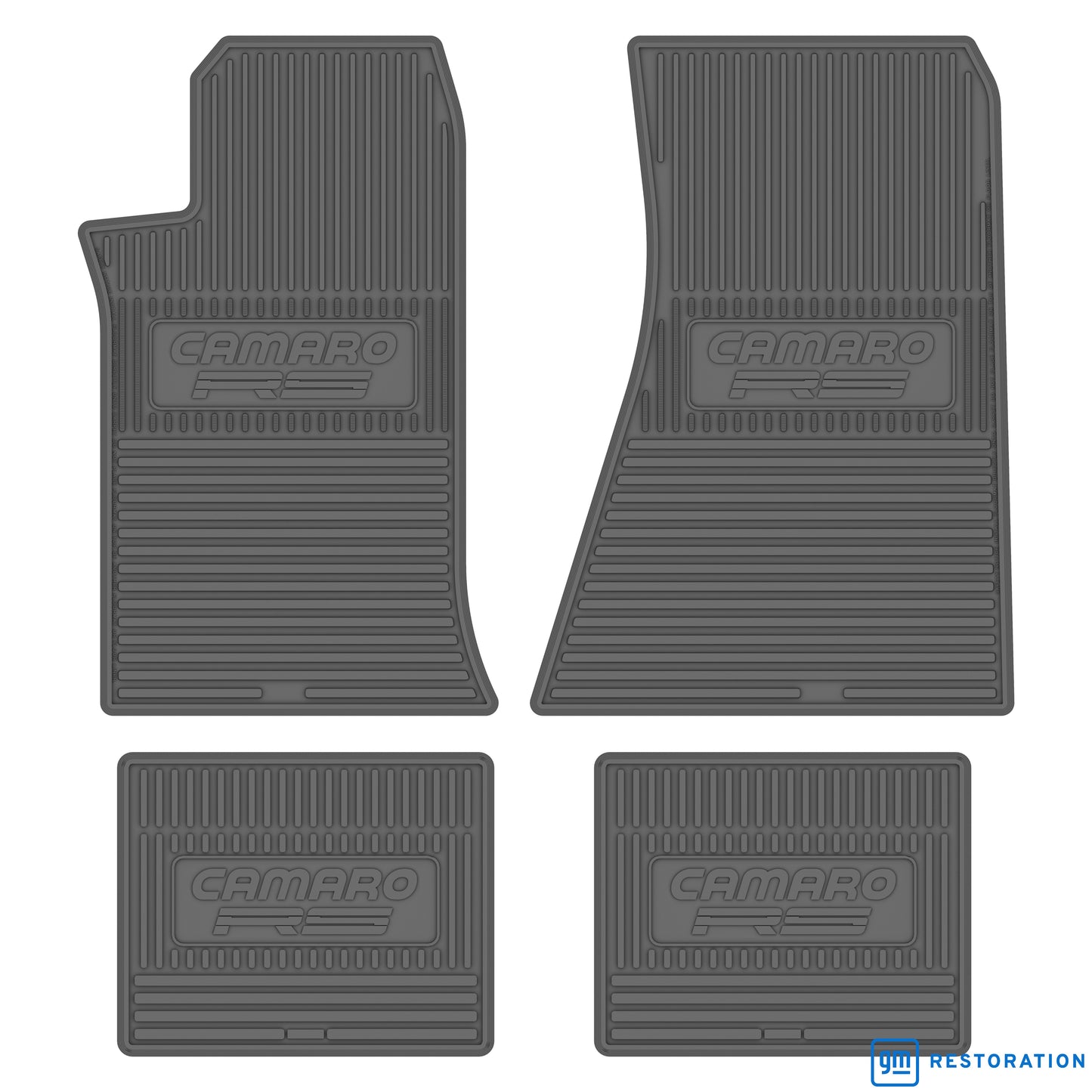 89-92 CHEVROLET 'CAMARO RS' FLOOR MATS - GRAY