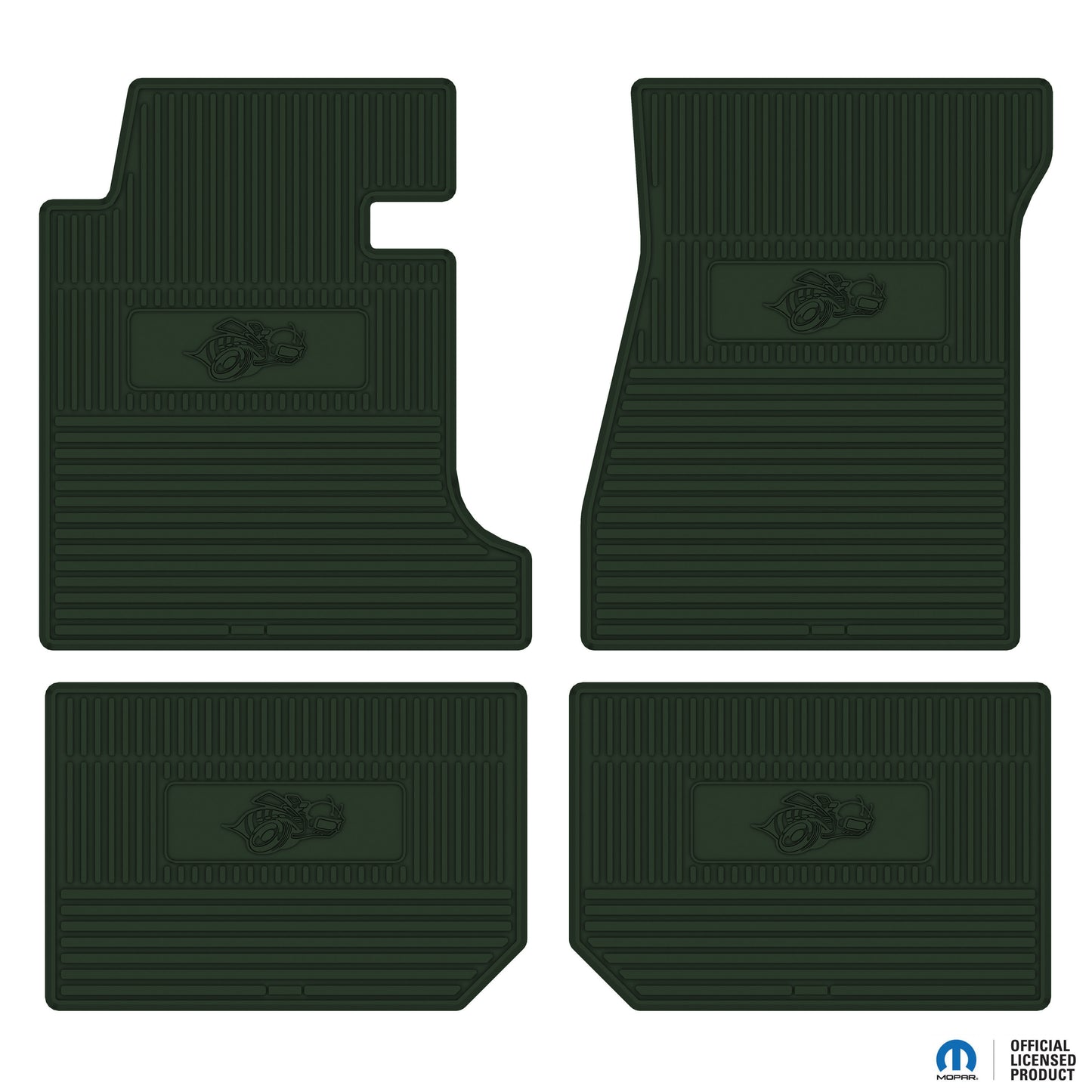 68-70 DODGE 'SUPERBEE' FLOOR MATS W/ MANUAL TRANSMISSION - GREEN