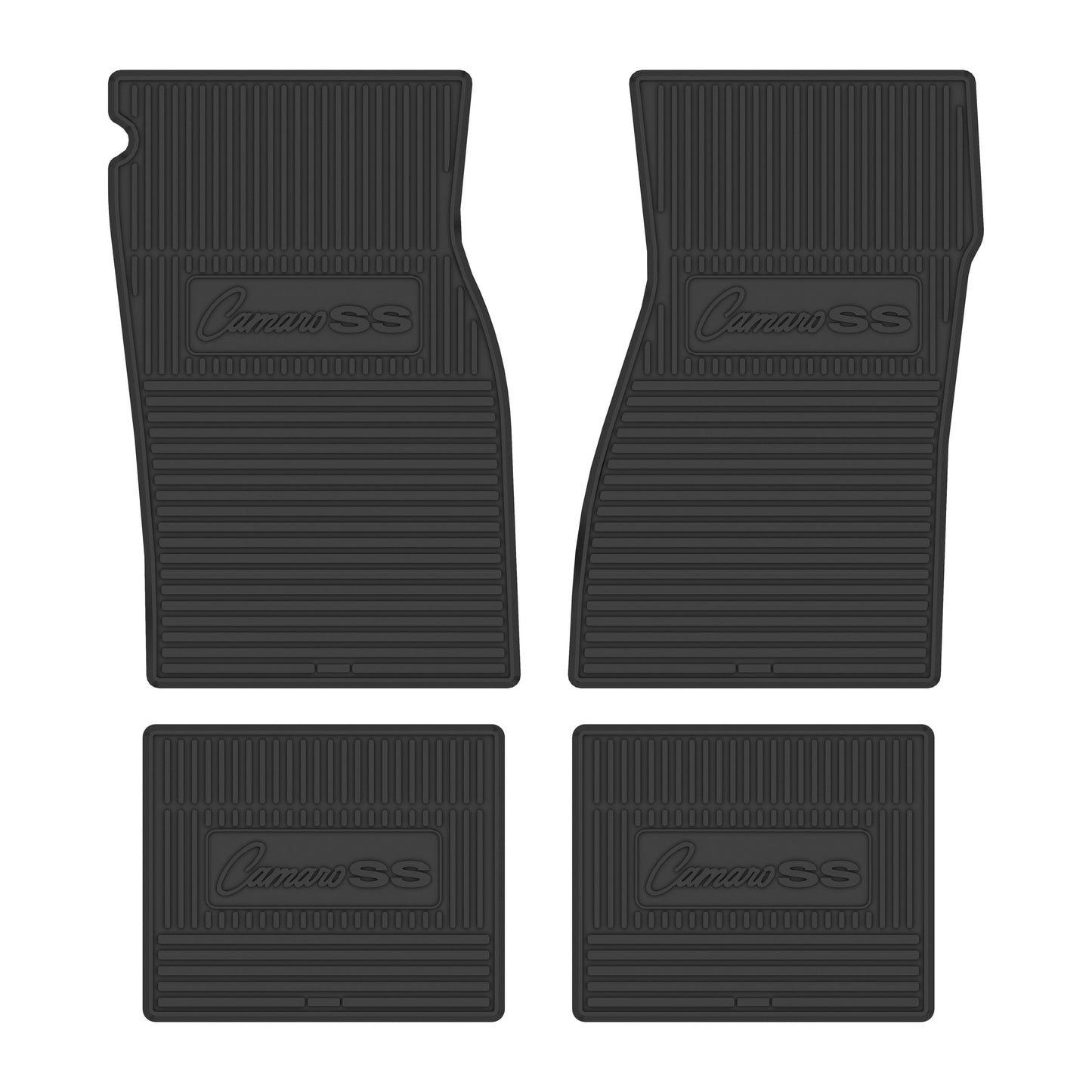 67-69 CHEVROLET 'CAMARO SS' FLOOR MATS - BLACK