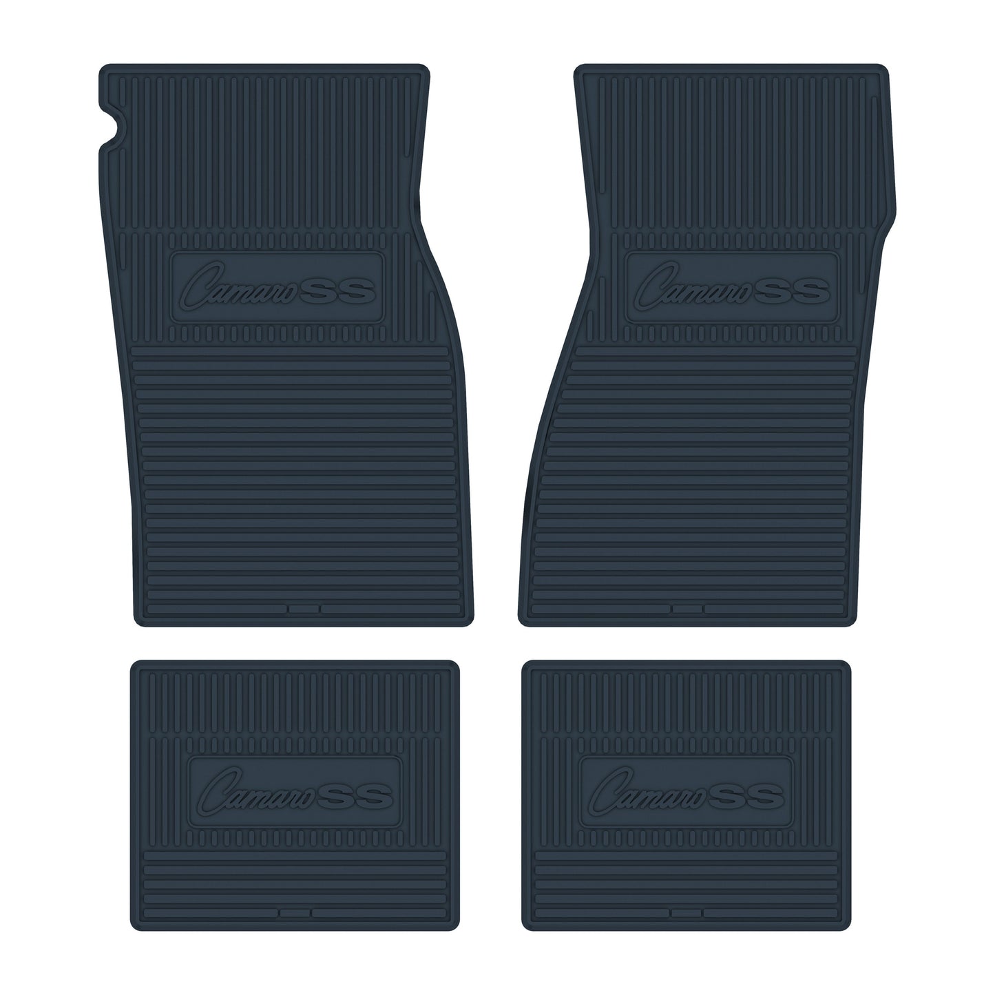 67-69 CHEVROLET 'CAMARO SS' FLOOR MATS - DARK BLUE