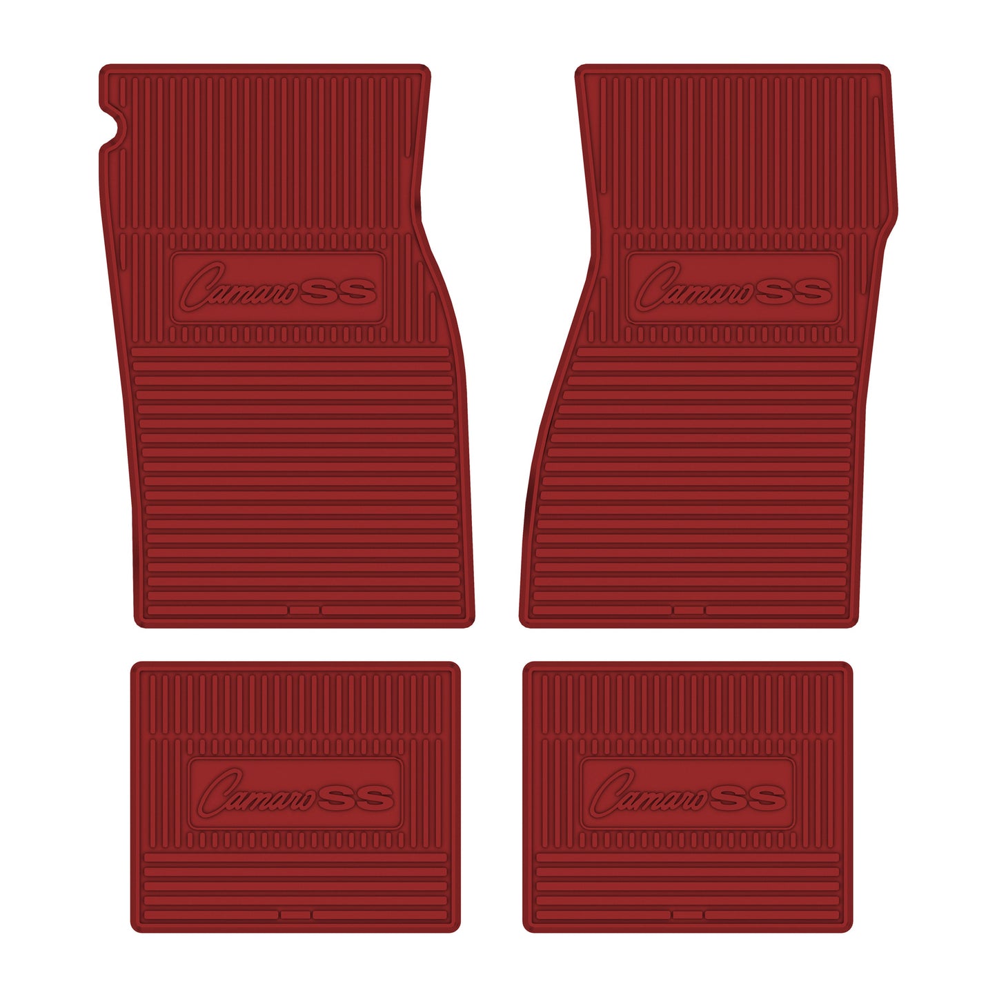 67-69 CHEVROLET 'CAMARO SS' FLOOR MATS - RED