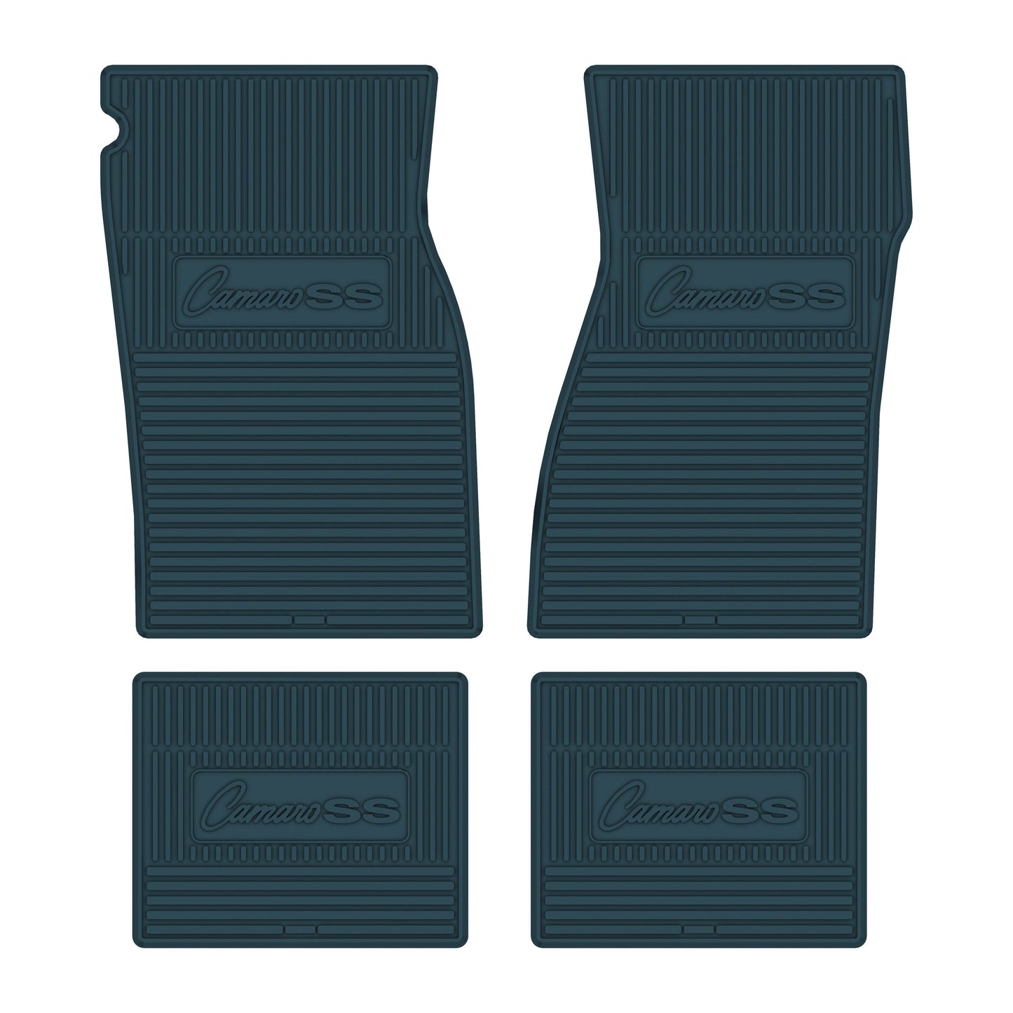67-69 CHEVROLET 'CAMARO SS' FLOOR MATS - TURQUOISE
