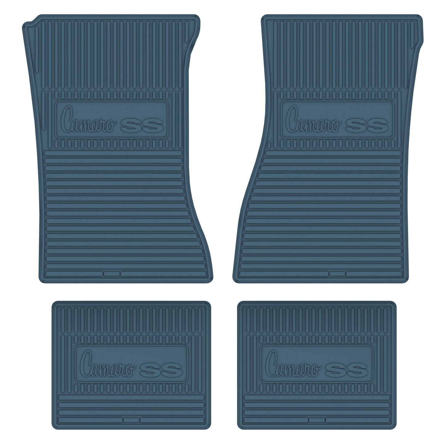 70-72 CHEVROLET 'CAMARO SS' FLOOR MATS - MEDIUM BLUE