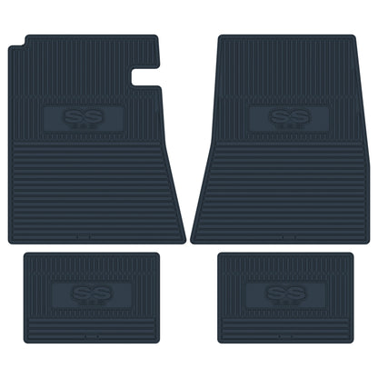 66-67 CHEVROLET CHEVELLE 'SS 396' FLOOR MATS - DARK BLUE