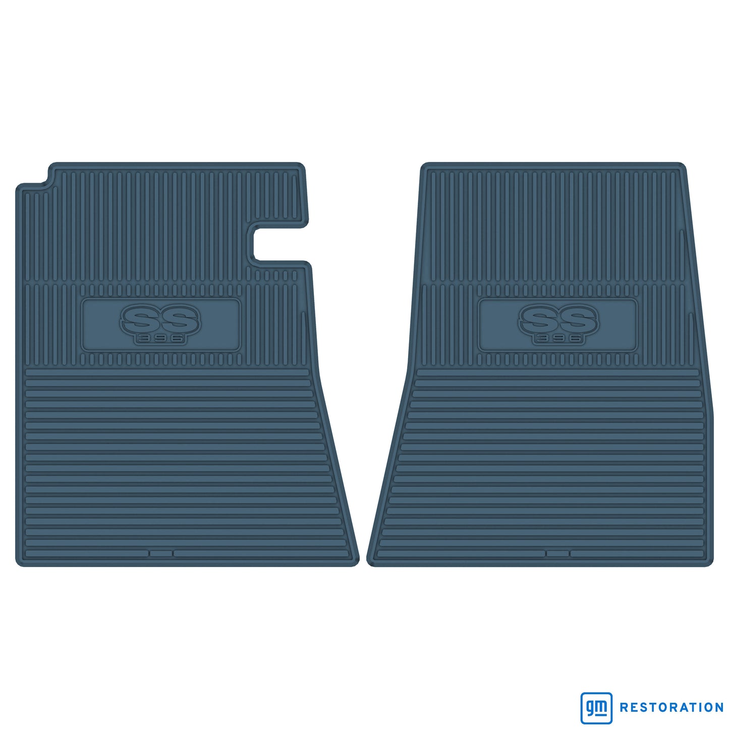 66-67 CHEVROLET EL CAMINO 'SS 396' FLOOR MATS - MEDIUM BLUE