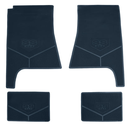 68-72 CHEVROLET CHEVELLE 'SS 396' FLOOR MATS - DARK BLUE