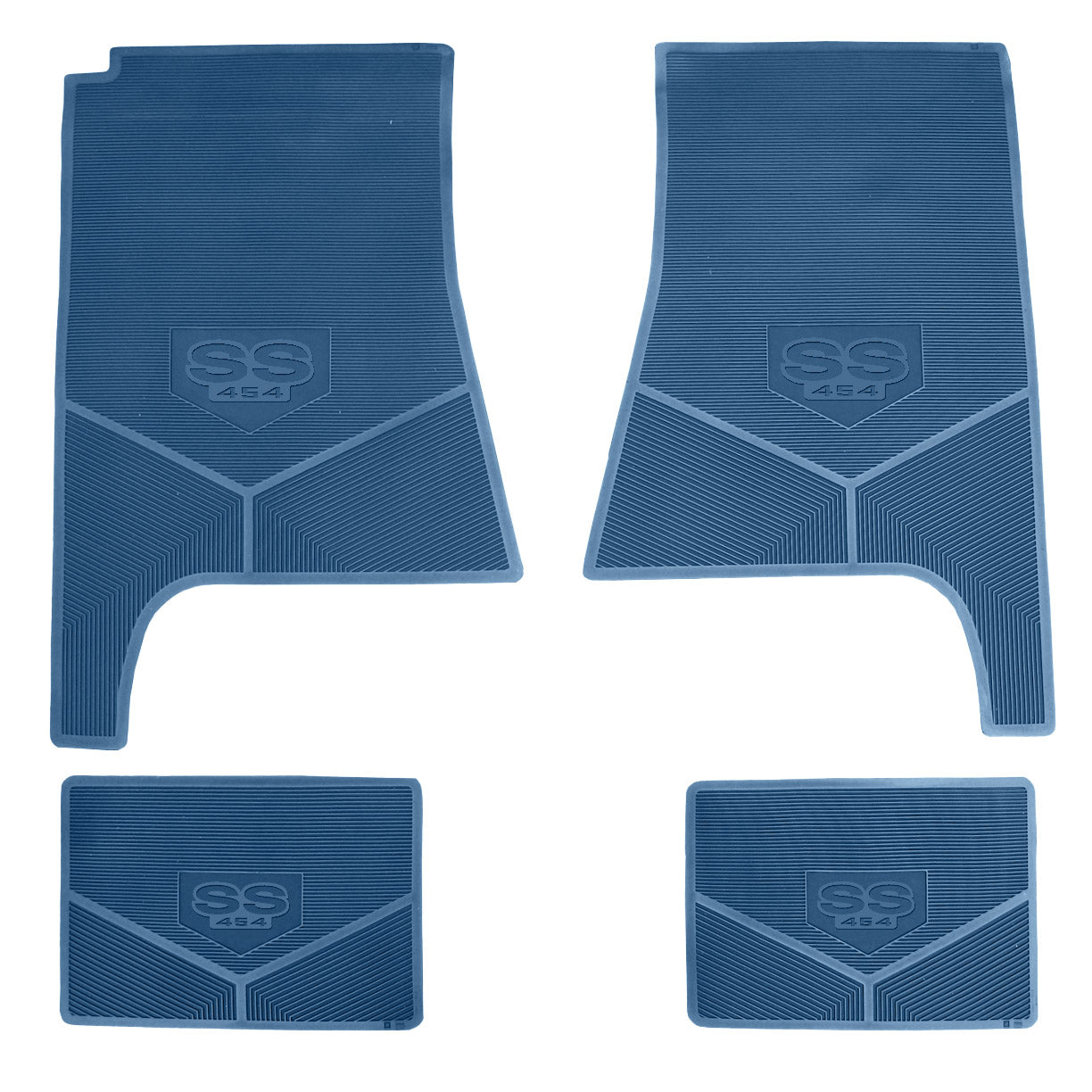 70-72 CHEVROLET CHEVELLE 'SS 454' FLOOR MATS - MEDIUM BLUE