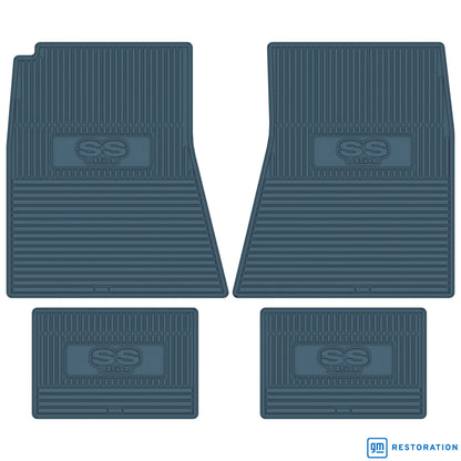 70-72 CHEVROLET CHEVELLE 'SS 454' FLOOR MATS - MEDIUM BLUE