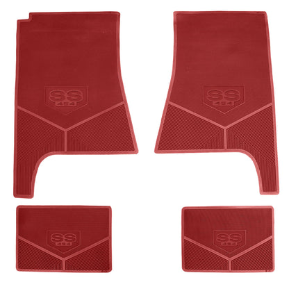 70-72 CHEVROLET CHEVELLE 'SS 454' FLOOR MATS - RED