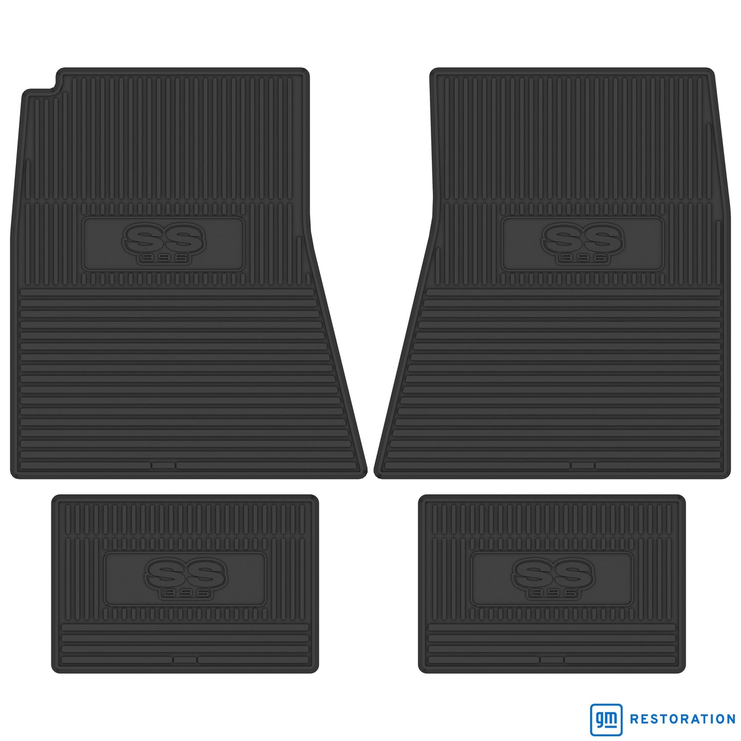 68-72 CHEVROLET CHEVELLE 'SS 396' FLOOR MATS - BLACK