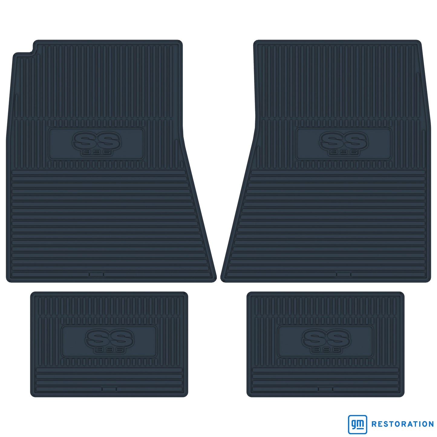 68-72 CHEVROLET CHEVELLE 'SS 396' FLOOR MATS - DARK BLUE