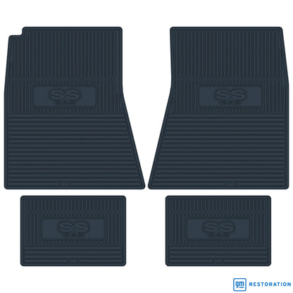 68-72 CHEVROLET CHEVELLE 'SS 396' FLOOR MATS - DARK BLUE