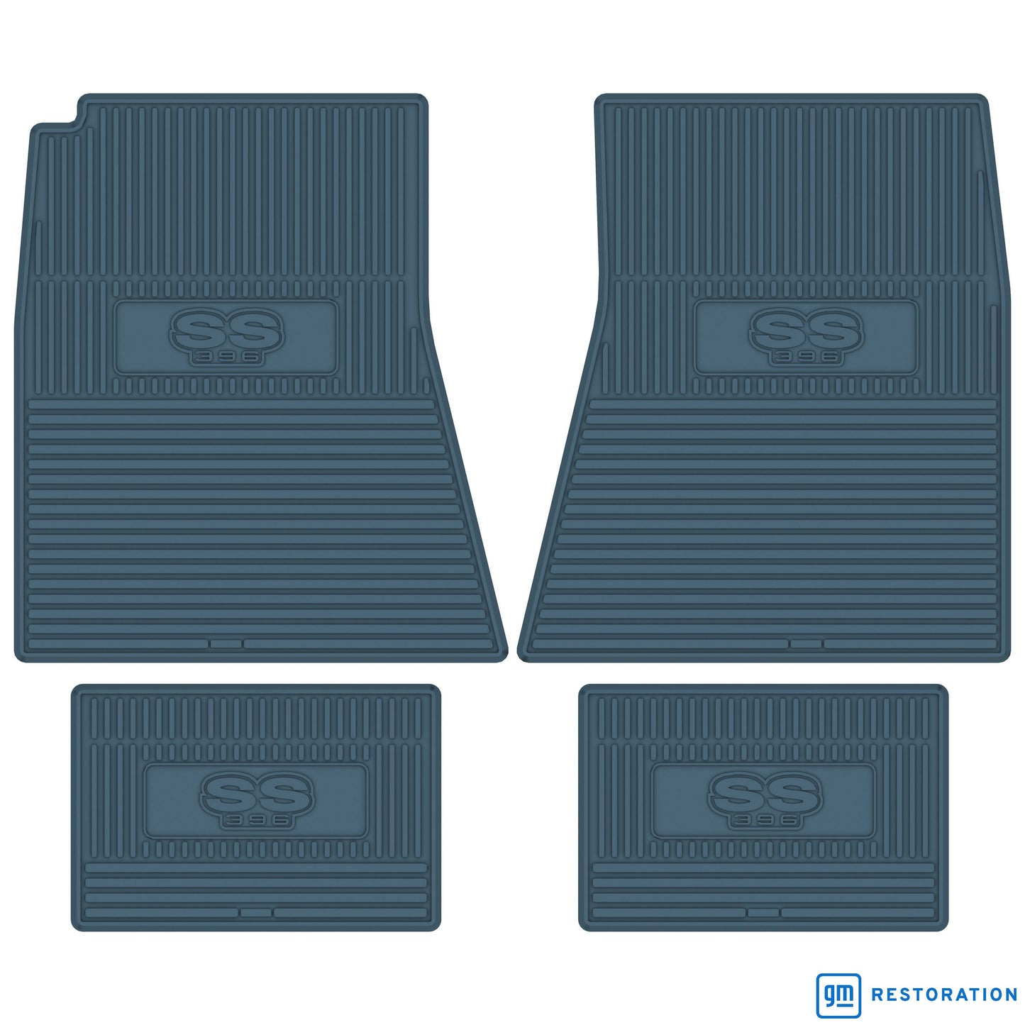 68-72 CHEVROLET CHEVELLE 'SS 396' FLOOR MATS - MEDIUM BLUE