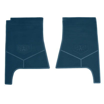 68/72 SS 396 LOGO (EL CAMINO) VINYL FLOORMATS - TURQUOISE
