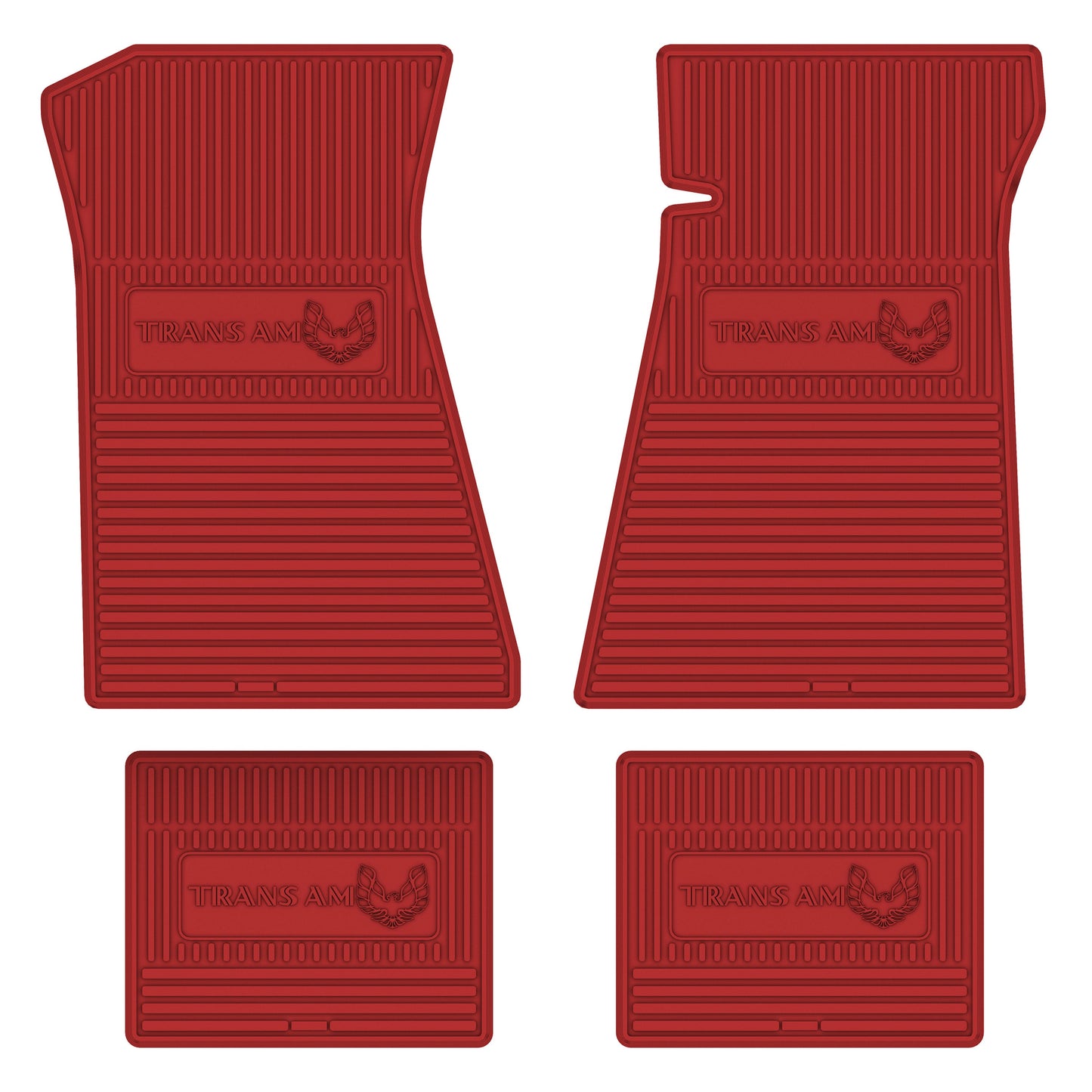 75-78 PONTIAC 'TRANS-AM' FLOOR MATS - BRIGHT RED