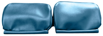66-67 GM A-BODY BENCH SEAT 'NON-ZIPPERED' HEADREST COVERS - BRIGHT BLUE